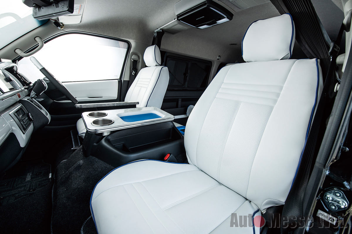 【画像ギャラリー】「ハイエース・注目インテリアメイク第5弾」多彩なシートアレンジが魅力的なライトキャンパー AUTO MESSE WEB