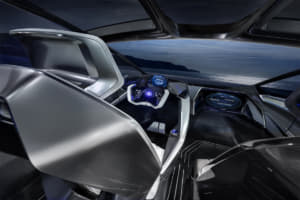 【画像】レクサスEVコンセプトカーに使われた「アルカンターラ」は、体にマッチする特注素材 〜 画像13