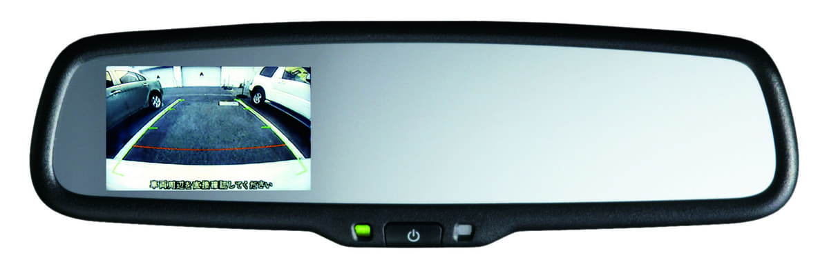 ランエボ10・2011年11月改良モデルの「リヤビューモニター付きルームミラー（自動防眩機能付）」