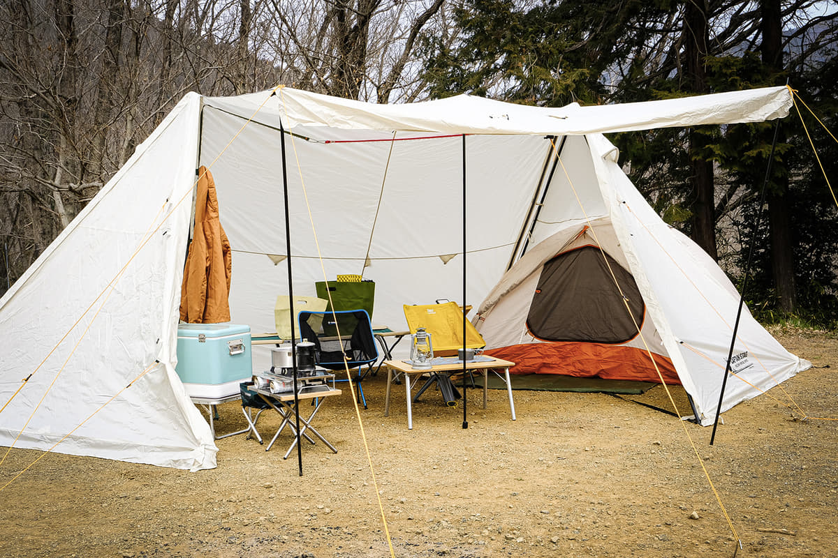 テントの中にテントを入れたカンガルースタイル