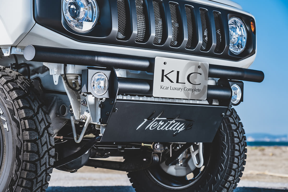 エアロパーツメーカーKLCのジムニー用ブランド「ヘリテージ」のスチールバンパーシリーズの紹介