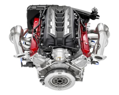 コルベット・スティングレーに搭載の6.2L V8 OHVエンジン（俯瞰）