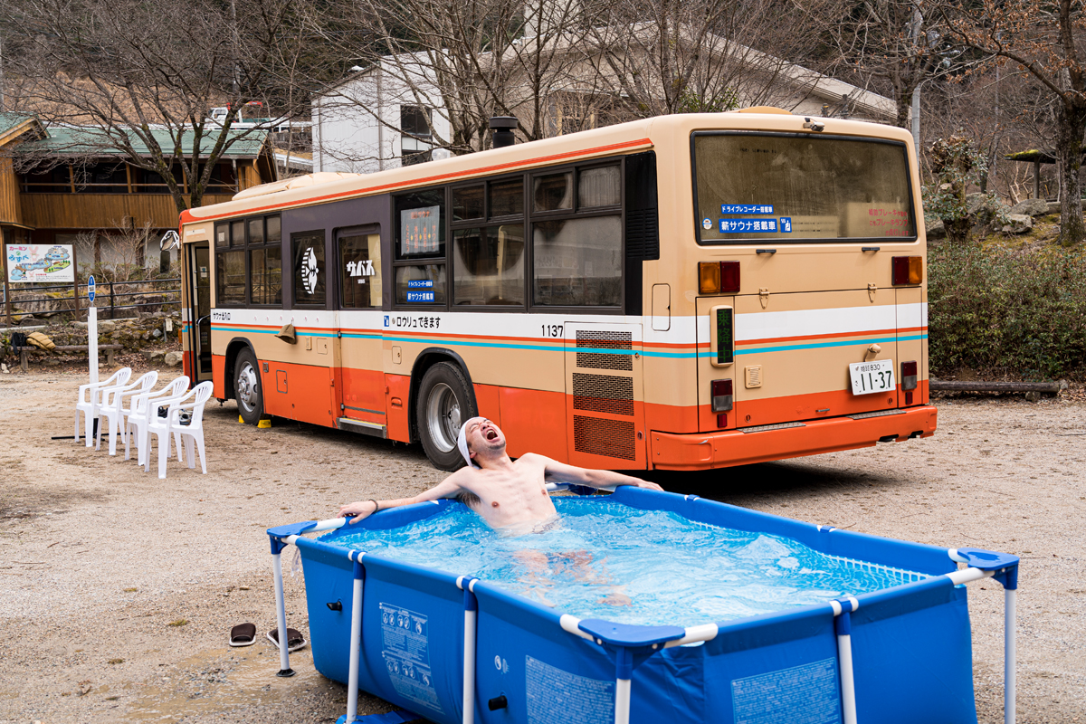 車両貸し出しサービスにはバス停、ととのいチェア、水風呂などもセット