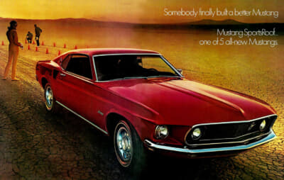 初代フォード・マスタングは1969年にマイチェンしている