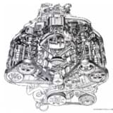 初代NSXのC30A型V6エンジンのカットイラスト
