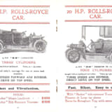 1905年の「ロールス・ロイス」カタログ