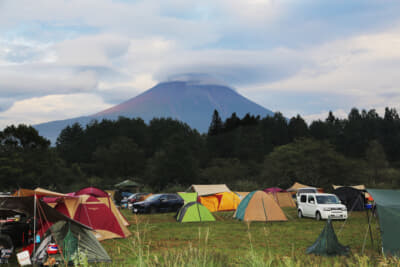 富士の麓のキャンプ場