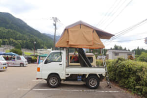 【画像】「農道のポルシェ」をキャンプ仕様に！ 富山にカスタム軽トラ大集合!! 個性的な軽自動車を一挙紹介します 〜 画像1