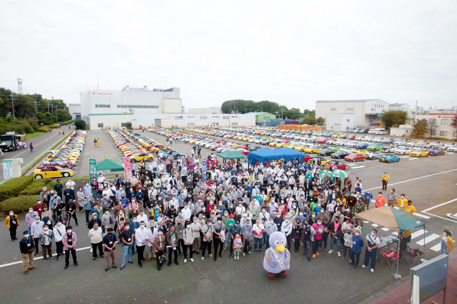 八千代工業の敷地で開催されたホンダ「ビート」と「S660」の集会