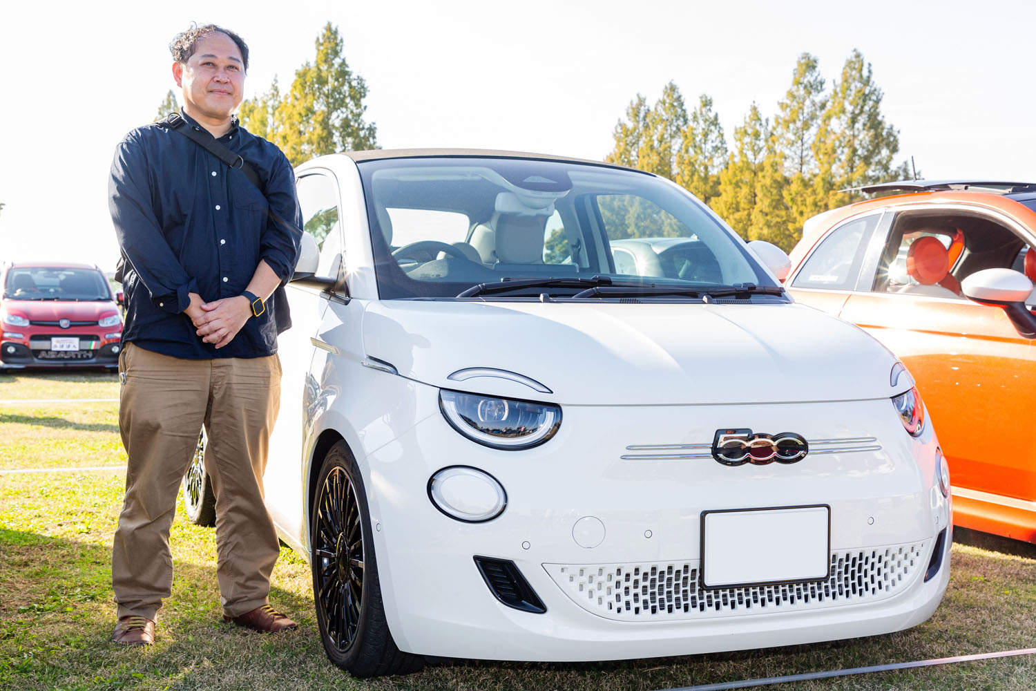 さいたまイタフラミーティングに参加したフィアット「500e」