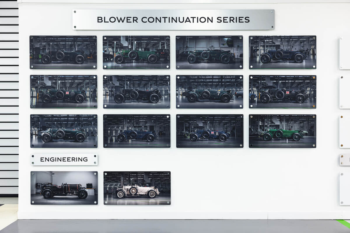 戦前のモデルを再生産する特別な「コンティニュエーションシリーズ」を展開している。第1弾の4.5L「ブロワー」モデルは12台