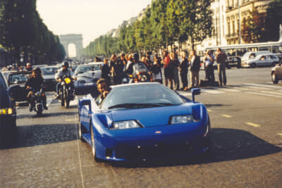 1991年9月15日、パリでワールドプレミアされたブガッティEB110
