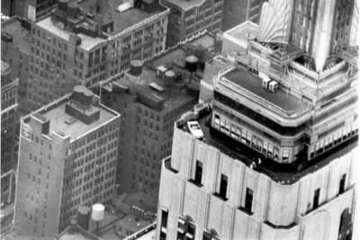 1964年当時86階展望デッキに展示されたマスタング