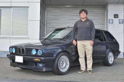 1991年式BMW E30 325iツーリングと、オーナーの園田利明さん