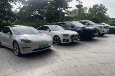 EVが駐車スペースに止まっていることが多いのが中国の特徴