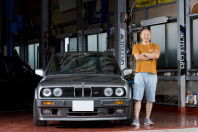 1989年式BMW 320i Mテクニックと、オーナーの名取弘道さん