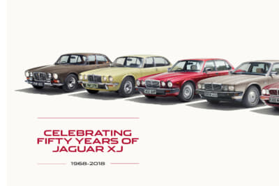 ジャガーXJの50周年記念ポスター