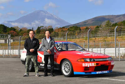 現在、神山氏（左）は主にNISMOロードカーを担当、加藤氏（右）は車両実験部の後進育成を手がけている
