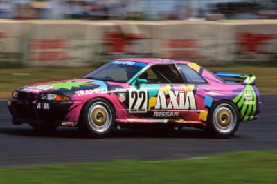 東洋ゴムのタイヤで戦っていたAXIAスカイライン。写真は1992年のレース・ド・ニッポンだ。ドライバーは清水/クリステンセン組。同年7月に開催された鈴鹿500kmレースでは優勝も経験している