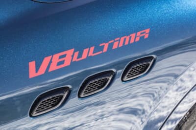 レヴァンテ V8 ウルティマ。トリプルサイドエアベントの上部にはモデル名が刻まれる