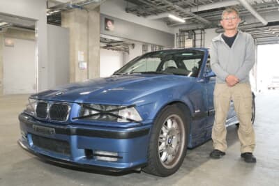 1996年式BMW E36M3Cと、オーナーの植松秀樹さん