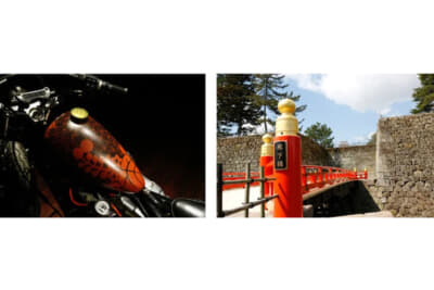 会津UV漆グループはオートバイのタンク塗装、地元会津の廊下橋の塗装など、様々な活動を行っている